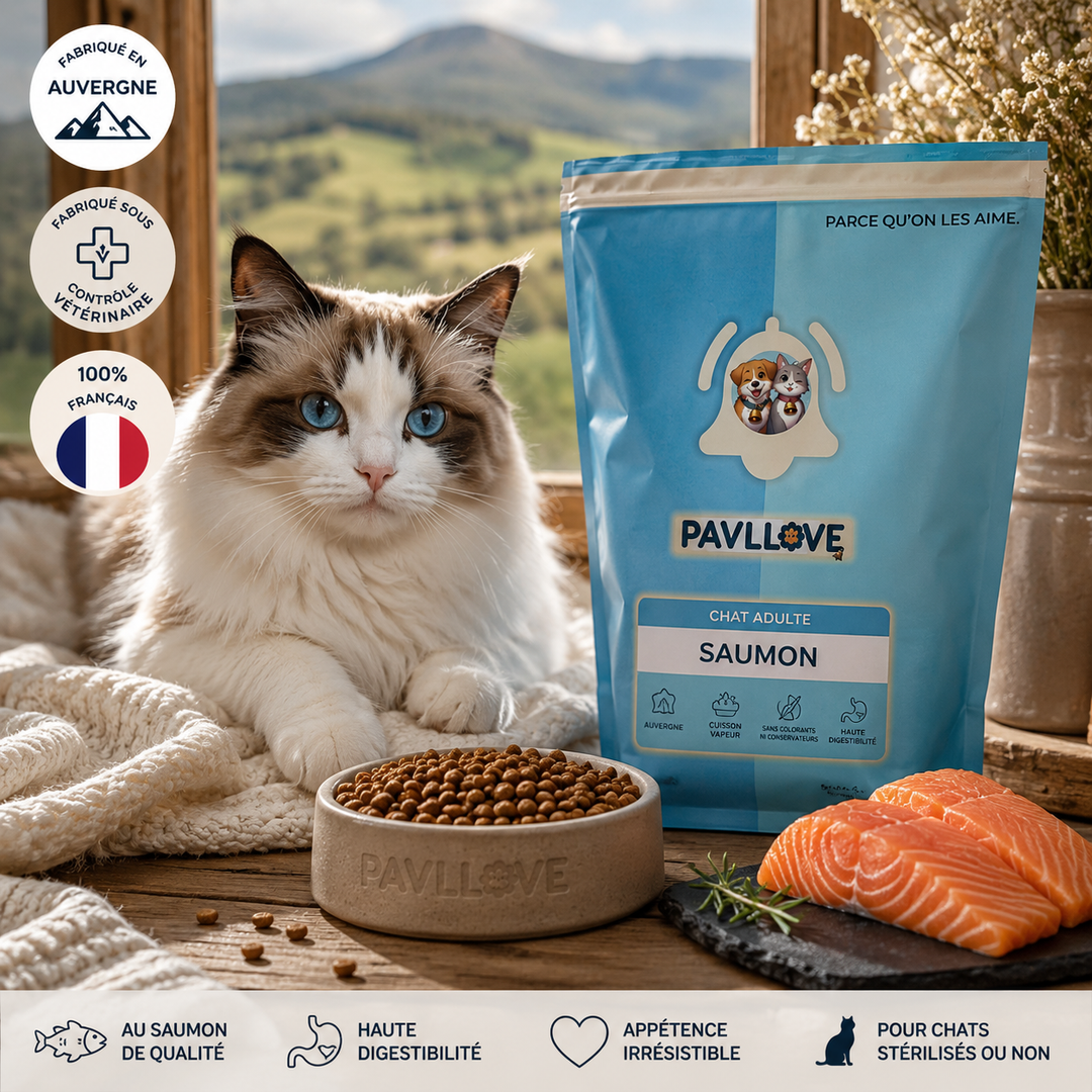 Croquettes au saumon pour chat : comment choisir une alimentation premium, savoureuse et adaptée à son chat adulte ?
