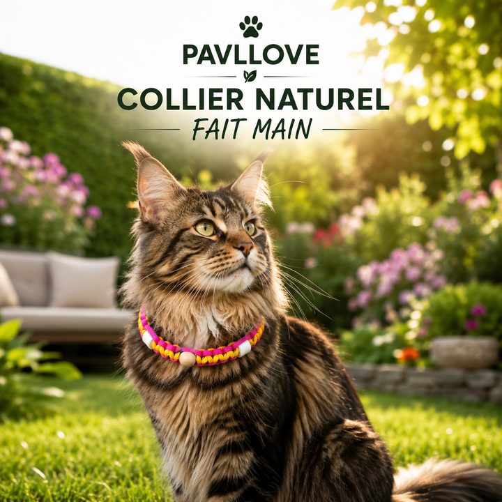Colliers Rose Anti-Tiques & Antiparasitaire Naturel (Tréssée) avec Perles de céramique EM ⭐⭐⭐⭐⭐ - Pavllove