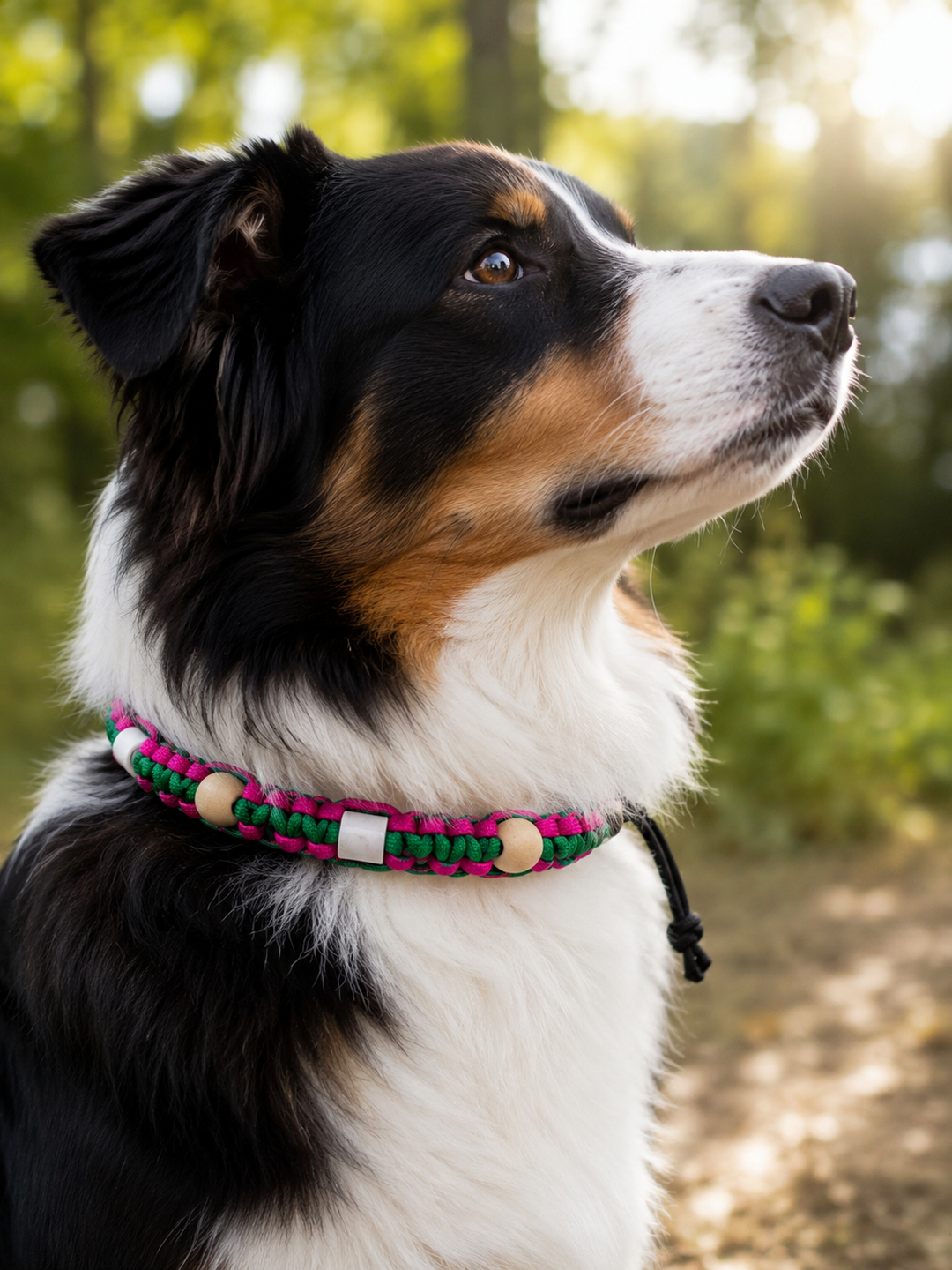 Collier Anti-Tiques & Antiparasitaire Naturel Chien et Chat, Fait Main en France, Perles de Céramique EM