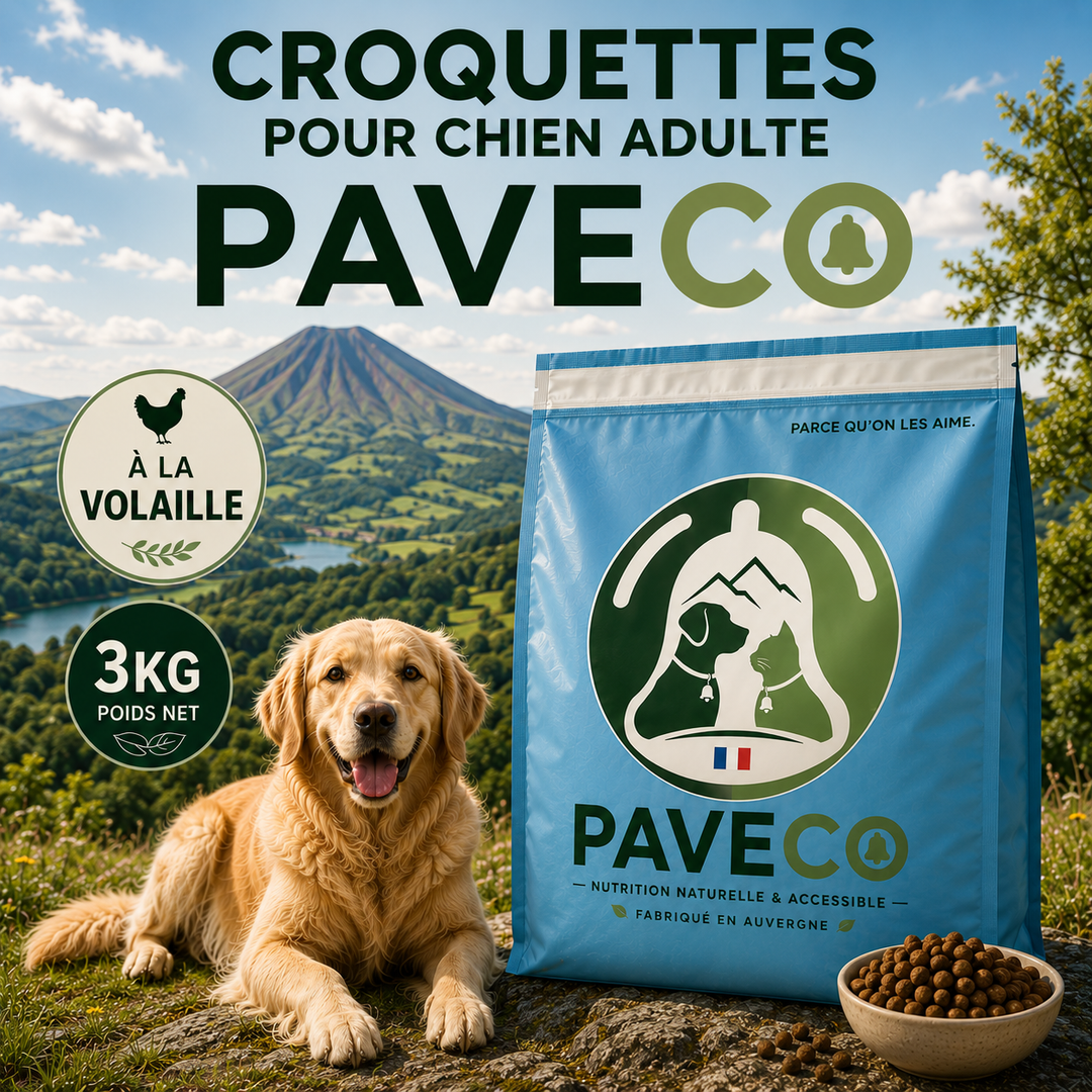 Croquettes chien pas chères fabriquées en France pour alimentation quotidienne adulte