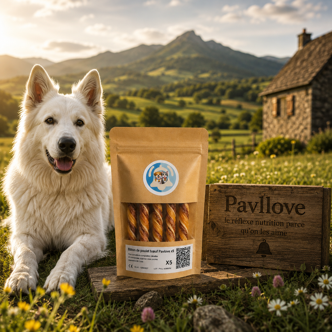 Bâtonnets à mâcher au Poulet & Bœuf pour chien ⭐⭐⭐⭐⭐ - Pavllove