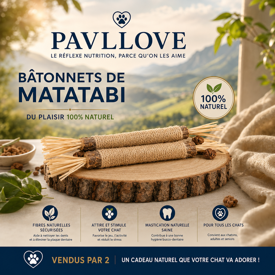 Bâtonnets d’Herbe à Chat Matatabi (X2) ⭐⭐⭐⭐⭐ - Pavllove