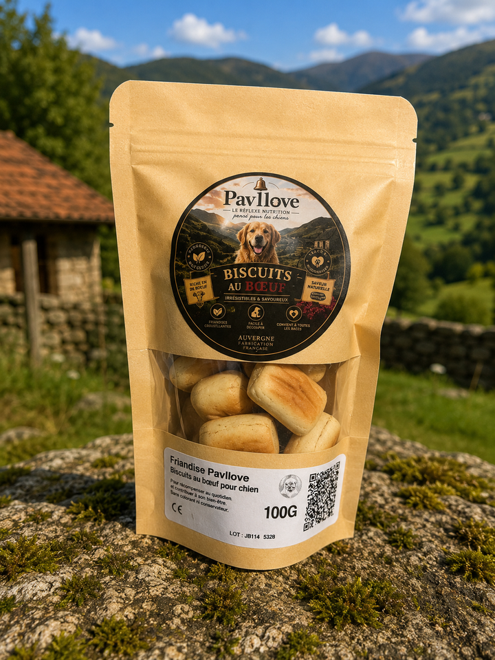 Biscuits boeuf pour chien ⭐⭐⭐⭐⭐ - Pavllove