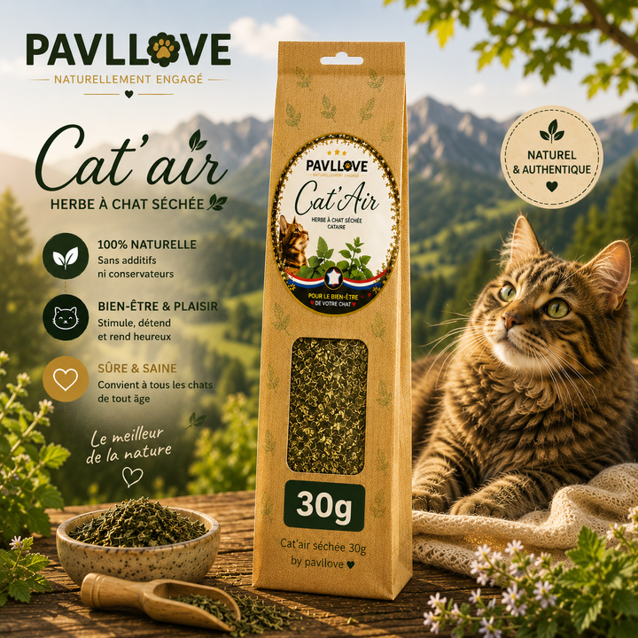 Cat'Air - Herbe séchée pour chat cataire ⭐⭐⭐⭐⭐ - Pavllove