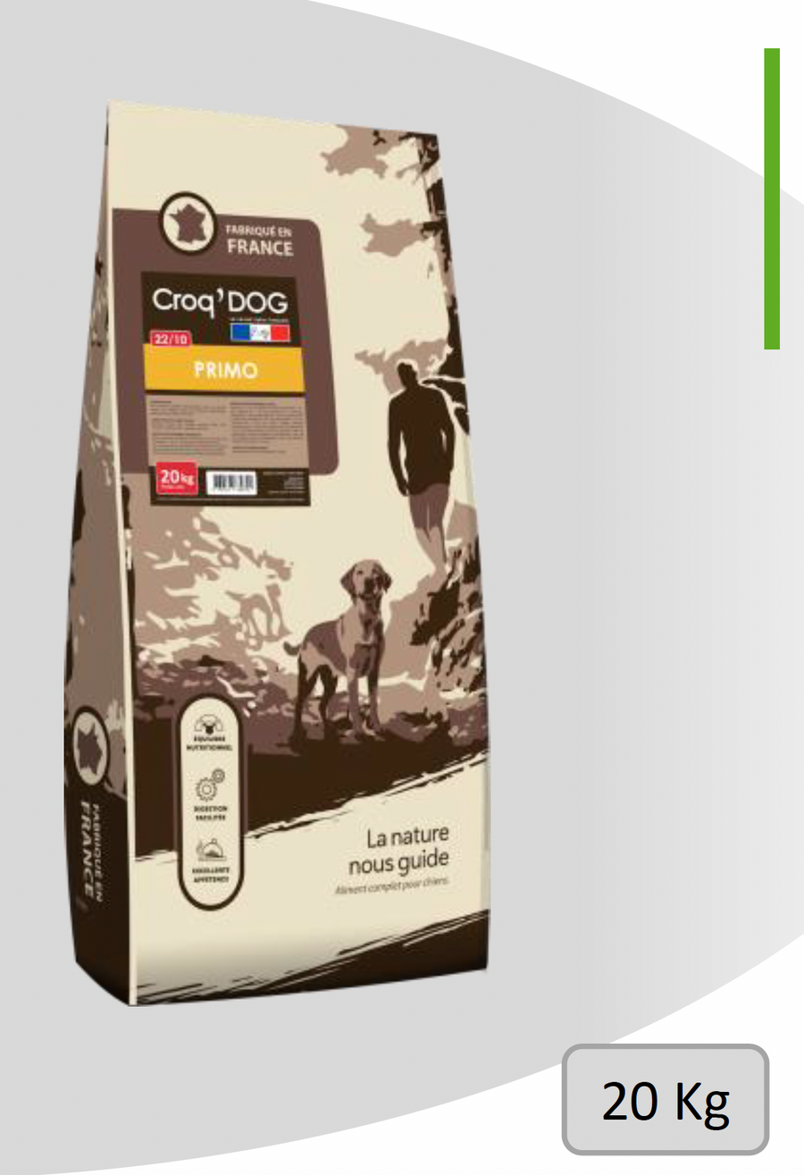 CROQ'DOG -ADULTE (Volaille) 20 KG PRIMO 22/10 - Pavllove