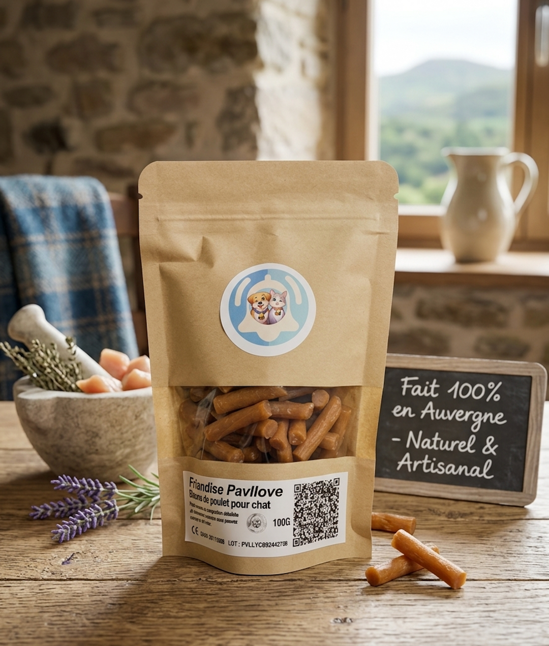 Friandises Bâtons de poulet pour chat 100g – Naturelles & digestes | Pavllove ⭐⭐⭐⭐⭐ - Pavllove