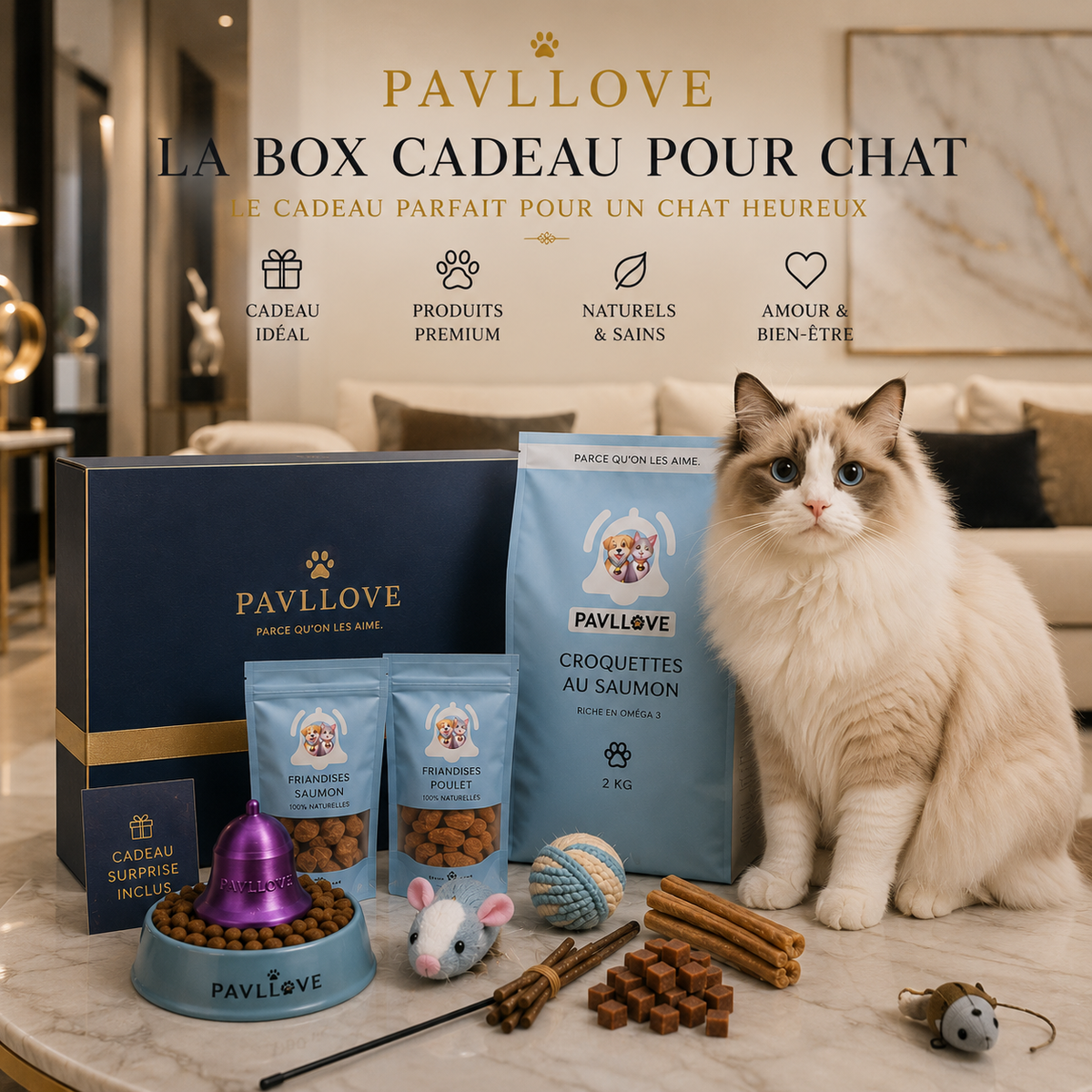 🎄🐱 BOX CADEAU PAVLLOVE – ÉDITION SPÉCIALE CHAT ⭐⭐⭐⭐⭐ - Pavllove