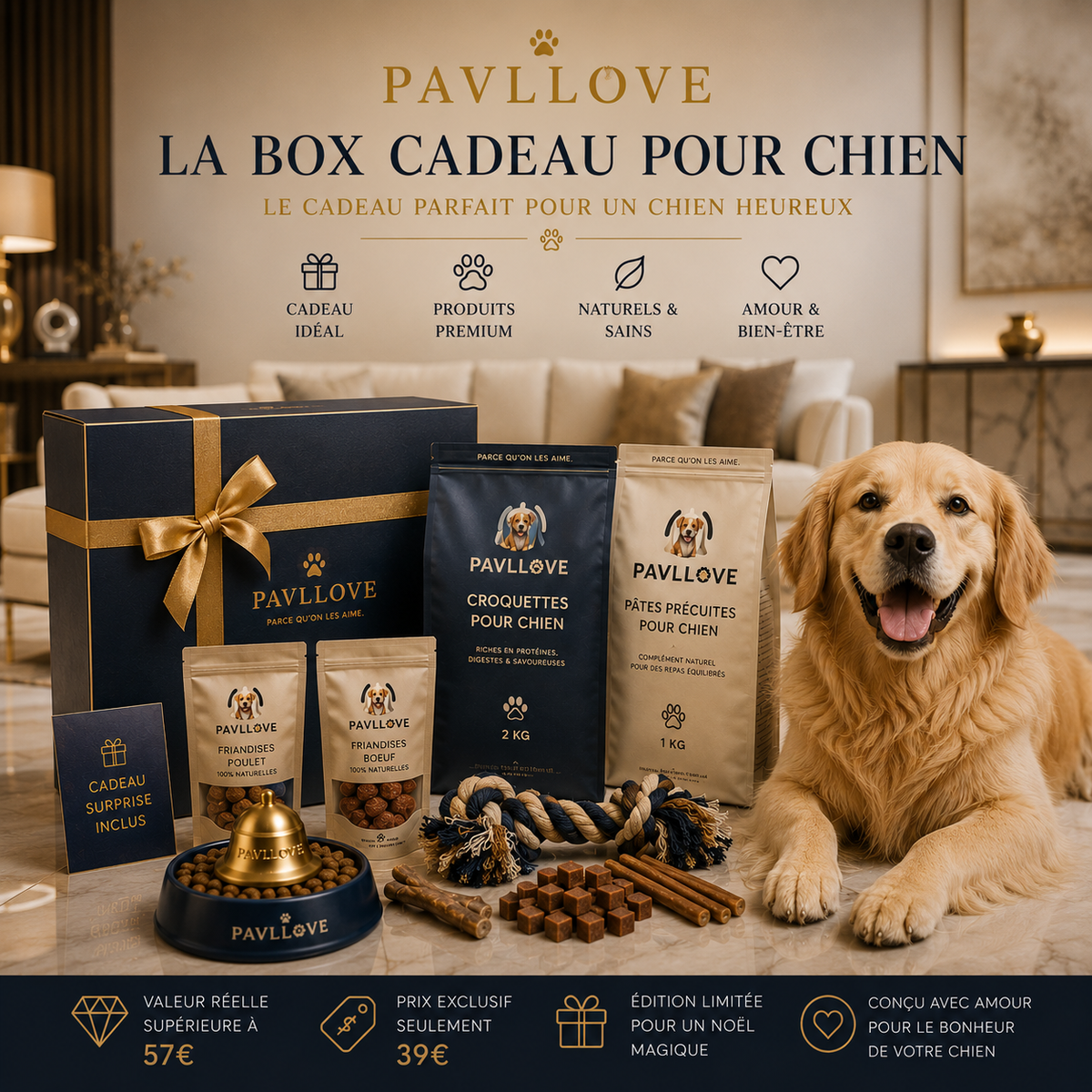 🐶 BOX CADEAU PAVLLOVE – ÉDITION SPÉCIALE CHIEN ⭐⭐⭐⭐⭐ - Pavllove