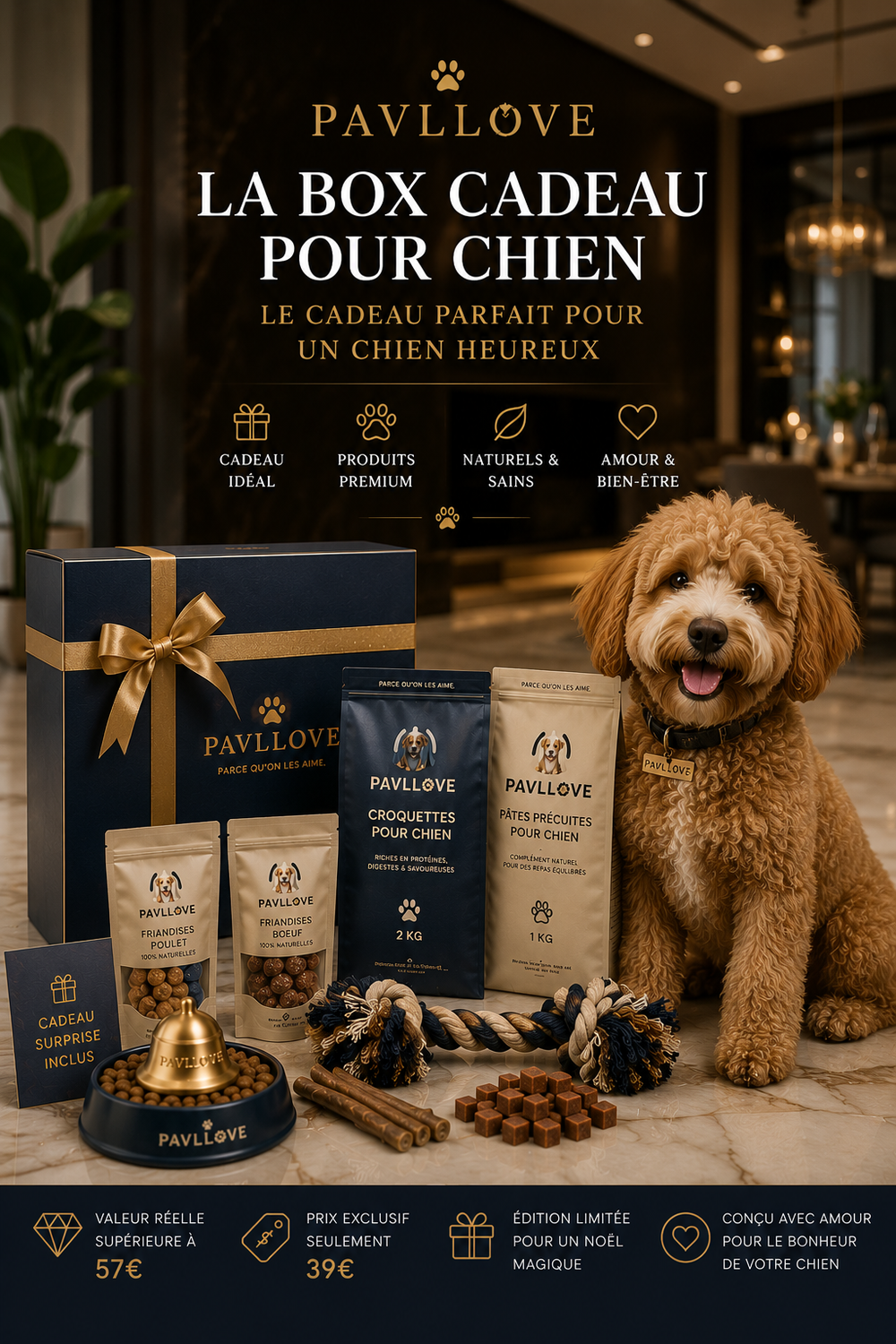 🐶 BOX CADEAU PAVLLOVE – ÉDITION SPÉCIALE CHIEN ⭐⭐⭐⭐⭐ - Pavllove