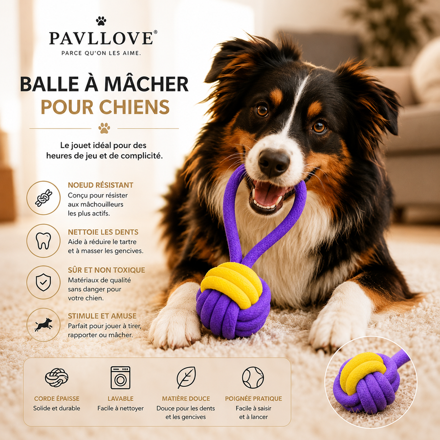 🐾 Jouet à mâcher Pavllove – Anneau en corde tressée naturelle 🦴 ⭐⭐⭐⭐⭐ - Pavllove