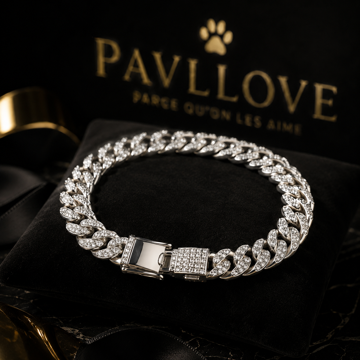 💎 Collier pour chien et chat, Édition Royale – Élégance, Brillance Absolue avec ses strass ⭐⭐⭐⭐⭐ - Pavllove