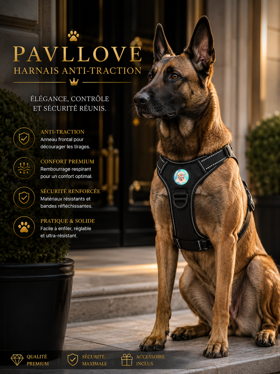 Harnais anti-traction pour chien ⭐⭐⭐⭐⭐ - Pavllove