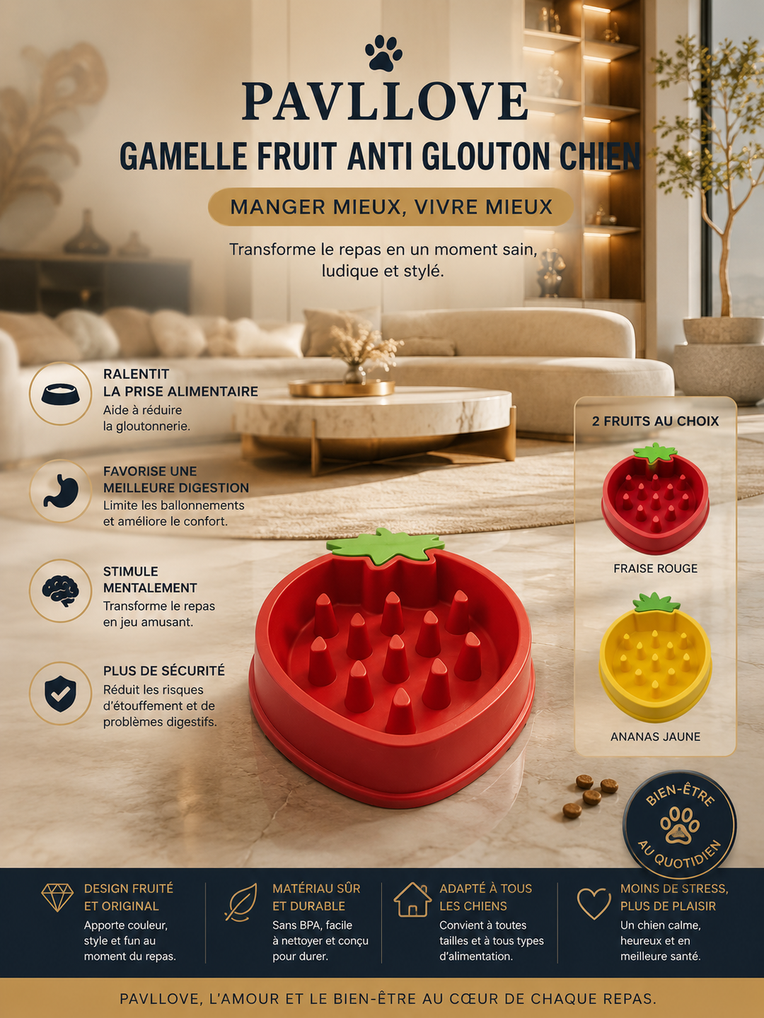 Gamelle fruit anti-glouton ⭐⭐⭐⭐⭐ - Pavllove