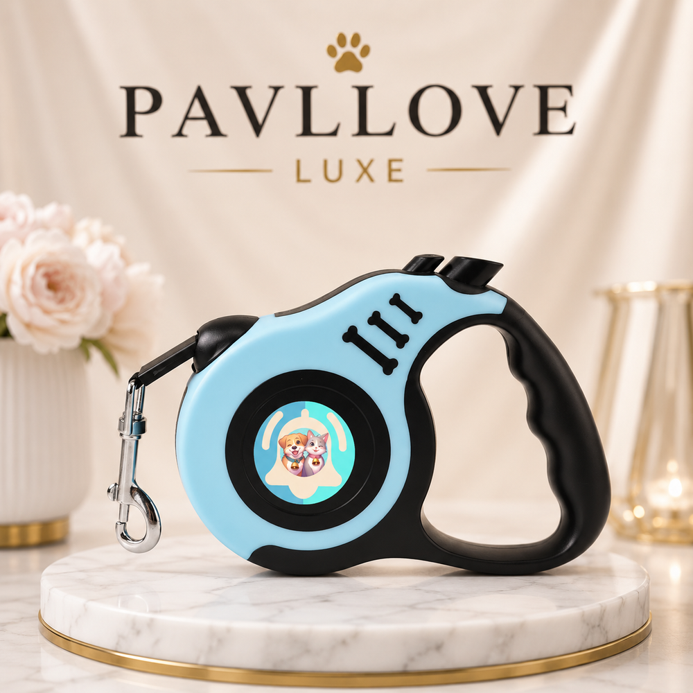 Laisse rétractable sécurisée 5 mètres Pavllove ⭐⭐⭐⭐⭐ - Pavllove