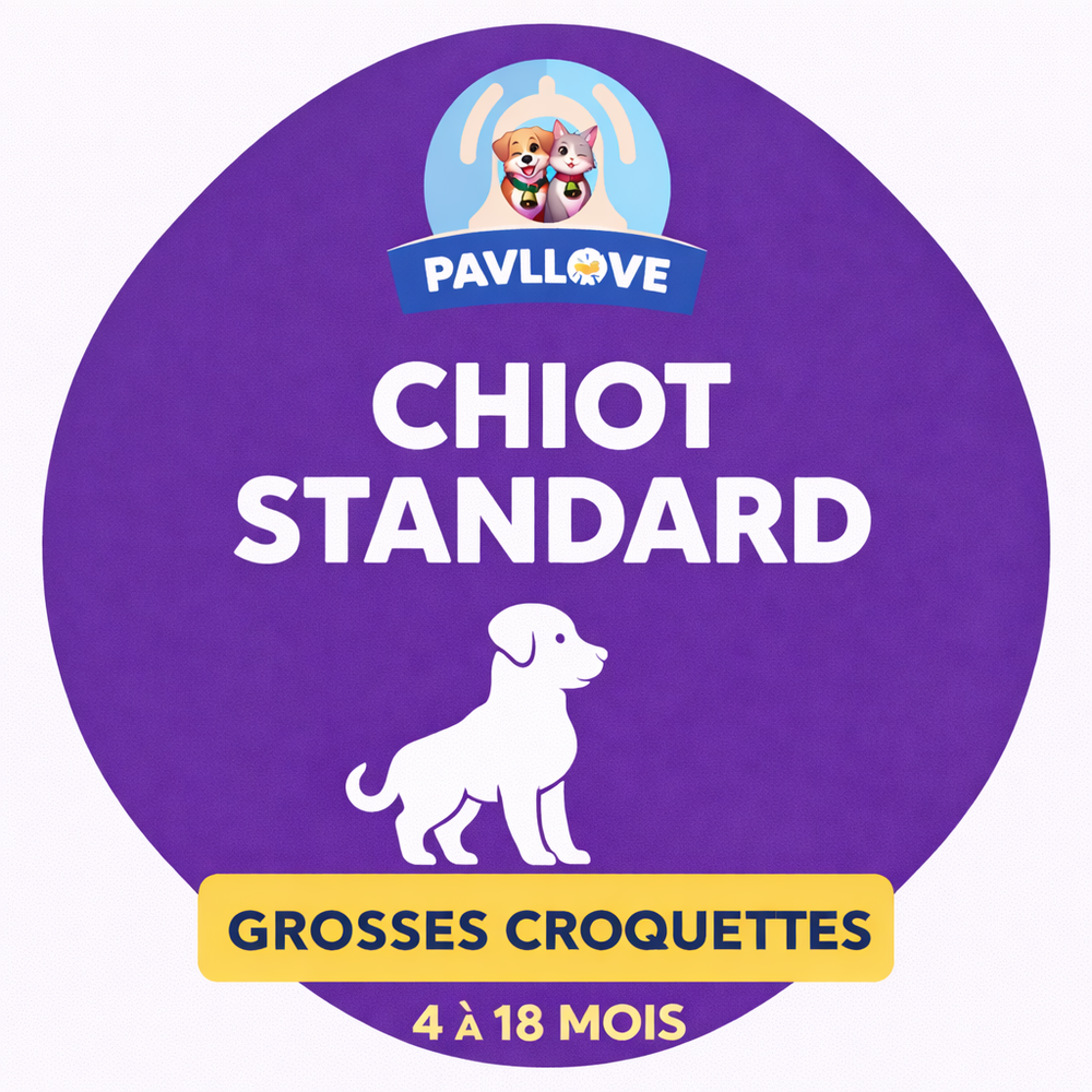 Croquettes haut de gamme pour chiot standard - Volaille (Junior Croissance) ⭐⭐⭐⭐⭐ - Pavllove