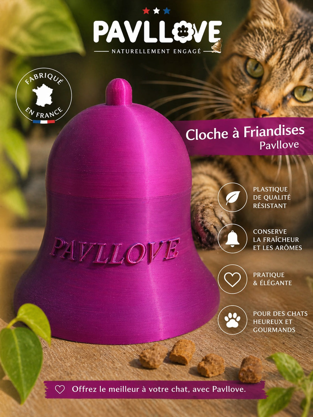 Récipient friandises & croquettes (Personnalisable) ⭐⭐⭐⭐⭐ - Pavllove