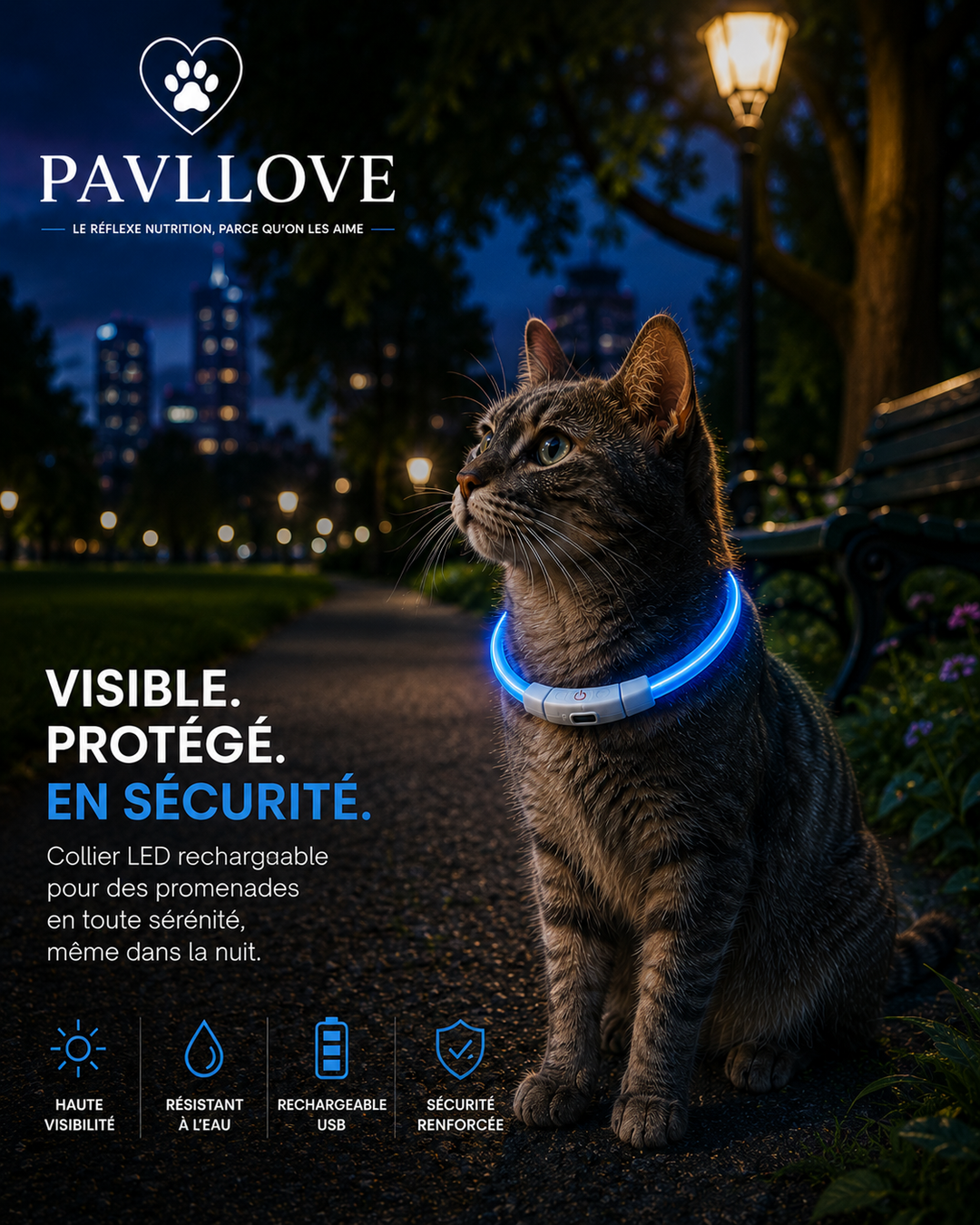 Colliers LED Pavllove pour chiens et chats ⭐⭐⭐⭐⭐ - Pavllove