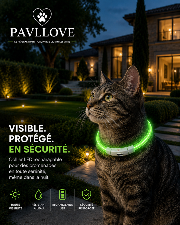 Colliers LED Pavllove pour chiens et chats ⭐⭐⭐⭐⭐ - Pavllove