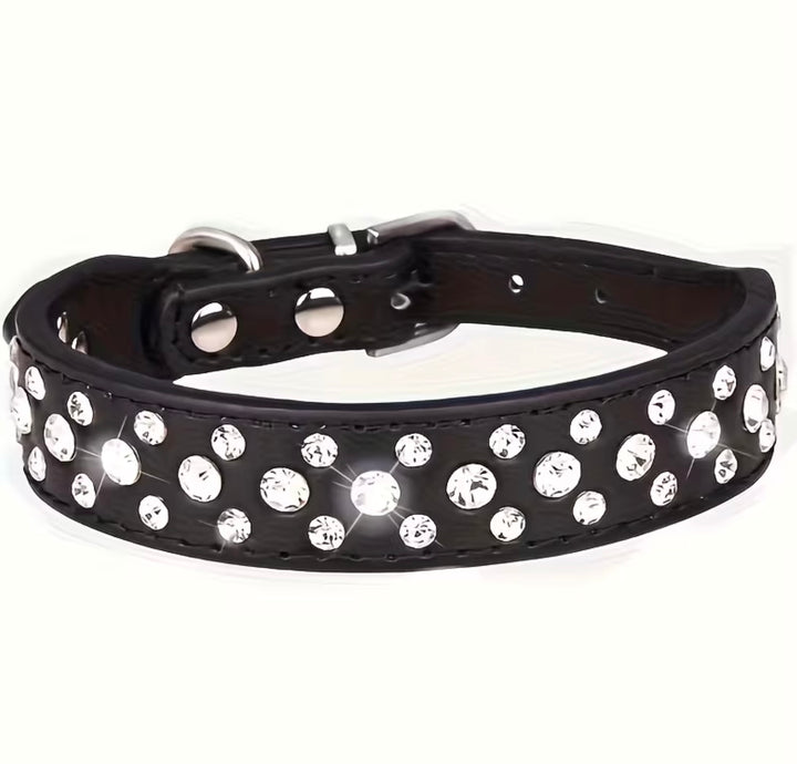 Collier Strass Noir – Chien & Chat | Élégant, Résistant & Confortable ⭐⭐⭐⭐⭐ - Pavllove