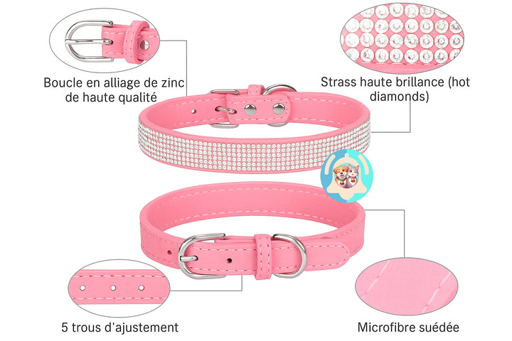 Collier strass chien chat – Élégant et ajustable Pavllove ⭐⭐⭐⭐⭐ - Pavllove