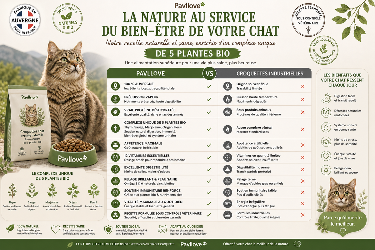 Croquettes haut de gamme pour Chat adulte & senior (stérilisé ou non) - au Saumon ⭐⭐⭐⭐⭐ - Pavllove