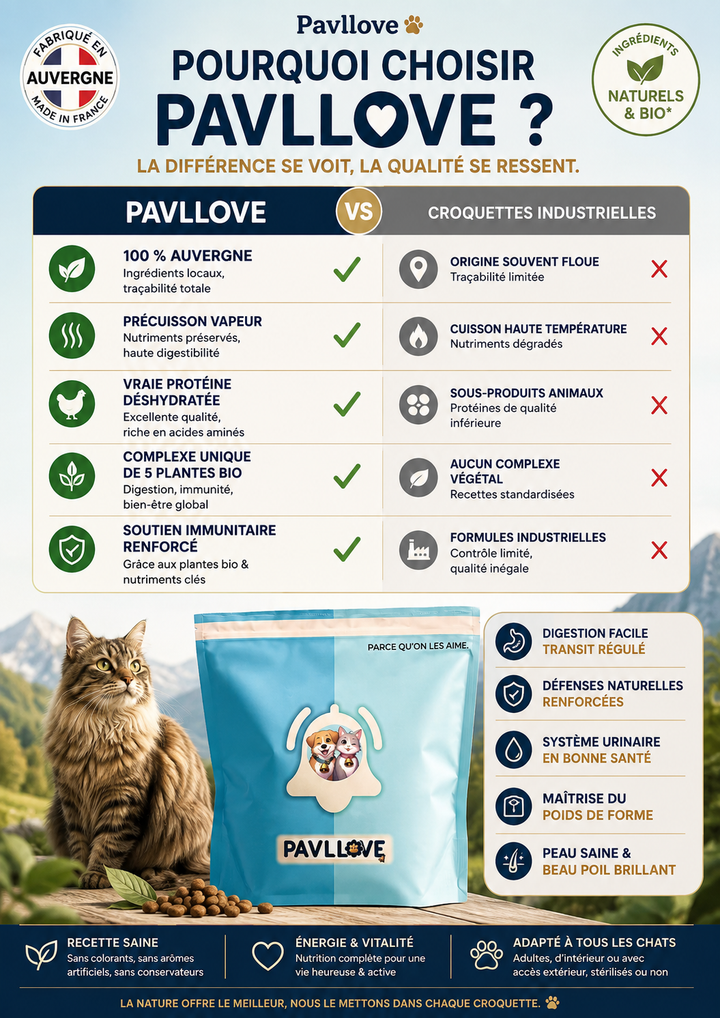Croquettes chat senior volaille riches en protéines animales