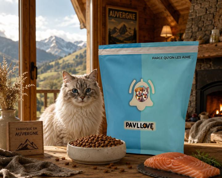 Croquettes premium pour chat stérilisé et chat adulte au saumon