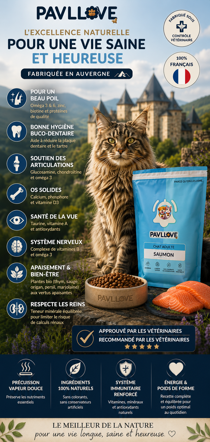 Croquettes chat riches en taurine vitamines et minéraux essentiels