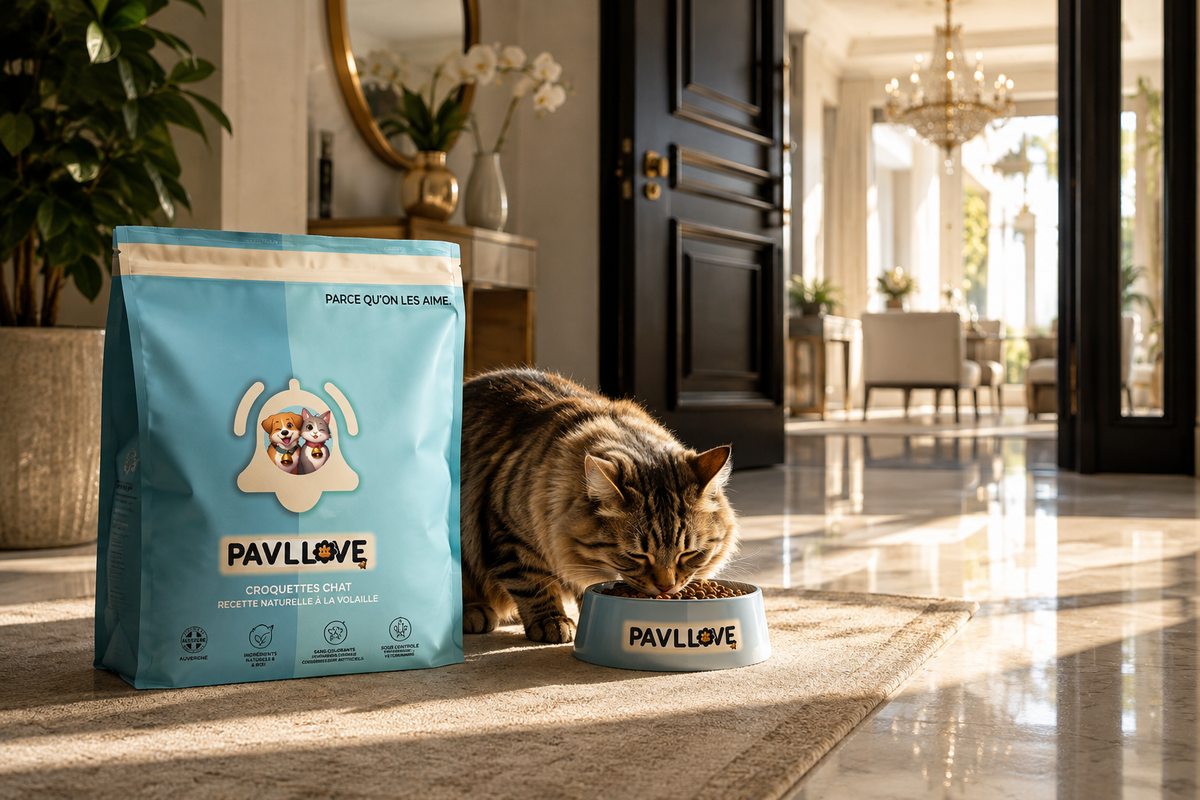Croquettes chat adulte volaille avec vitamines et minéraux essentiels