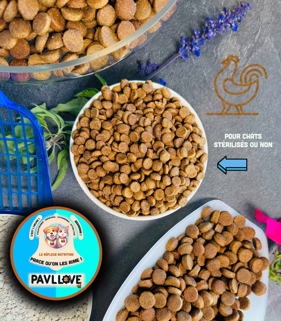 Croquettes Haut de gamme pour Chat adulte & senior (stérilisé ou non) - Volaille ⭐⭐⭐⭐⭐ - Pavllove