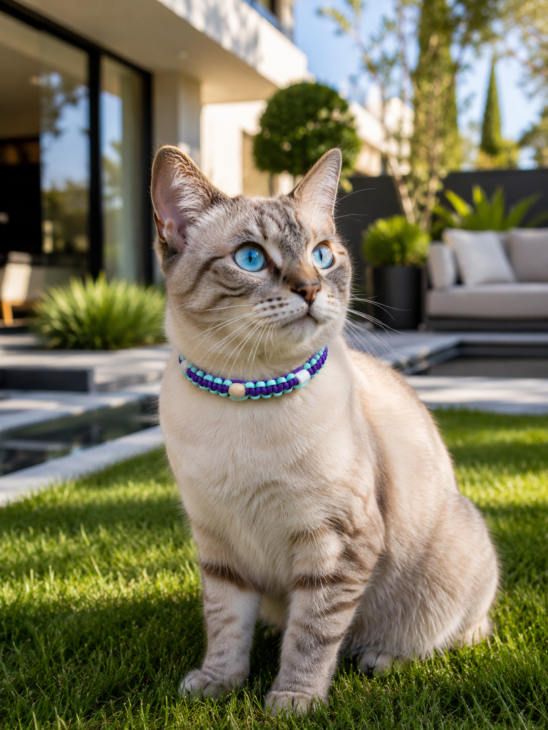 Collier Anti-Tiques & Antiparasitaire Naturel Chien et Chat, Fait Main en France, Perles de Céramique EM (Gamme Tréssée) ⭐⭐⭐⭐⭐ - Pavllove