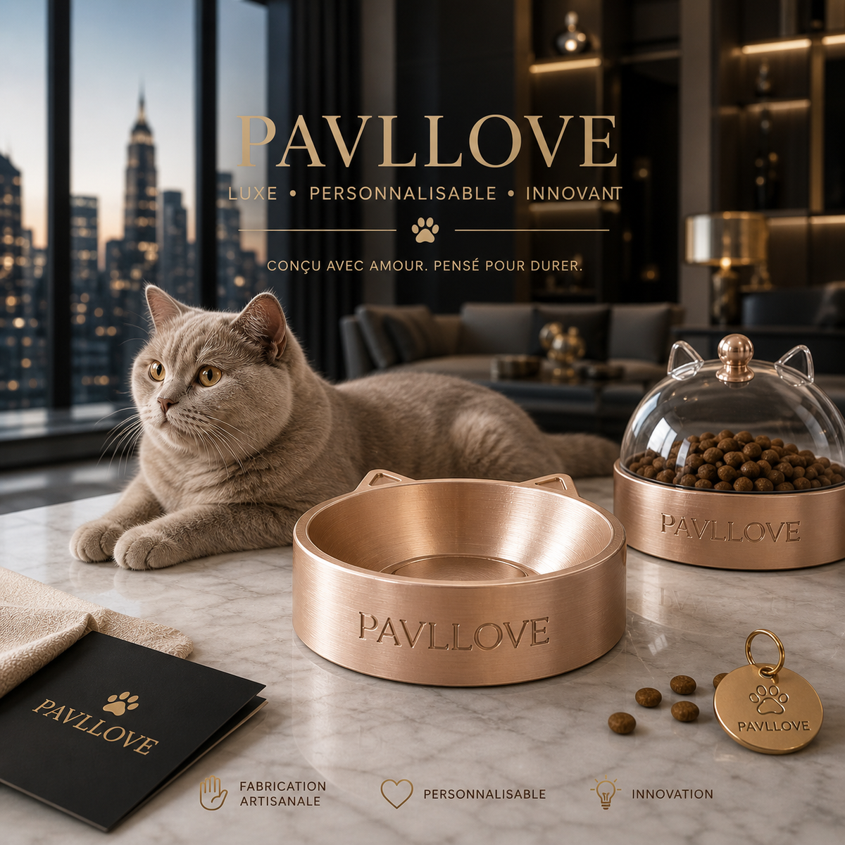 Gamelle Chaton (Personnalisable) ⭐⭐⭐⭐⭐ - Pavllove
