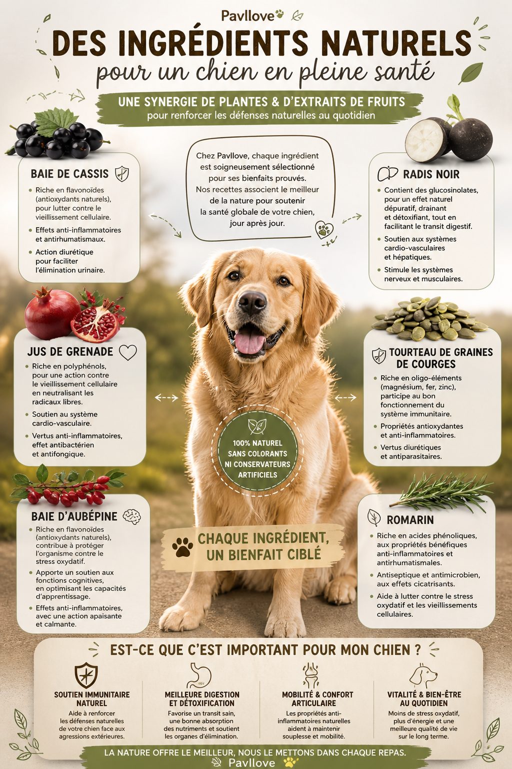 Croquettes haut de gamme pour chien Adulte & Senior - Volaille ⭐⭐⭐⭐⭐ - Pavllove