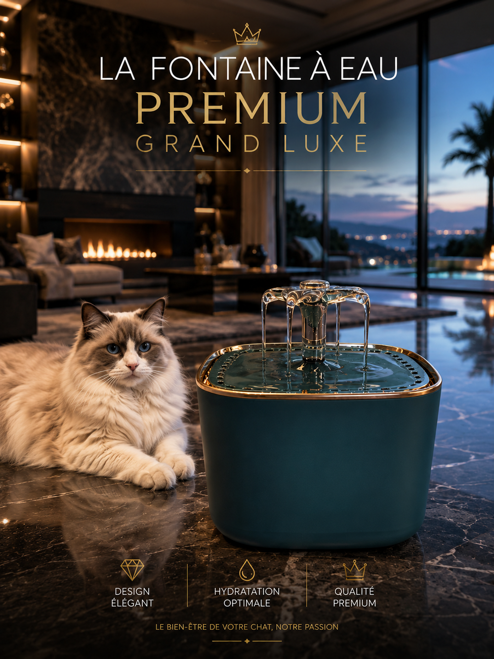 🐾 Fontaine à eau automatique 3L Pavllove – Hydratation pure et continue pour votre chat ⭐⭐⭐⭐⭐ - Pavllove
