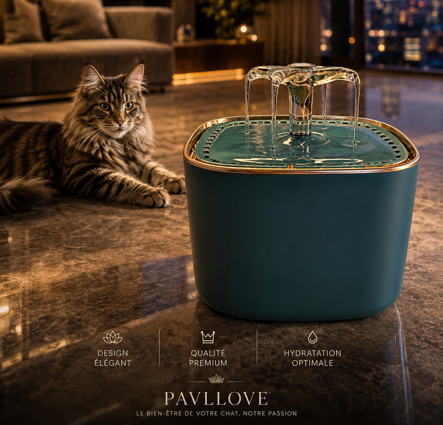 🐾 Fontaine à eau automatique 3L Pavllove – Hydratation pure et continue pour votre chat ⭐⭐⭐⭐⭐ - Pavllove