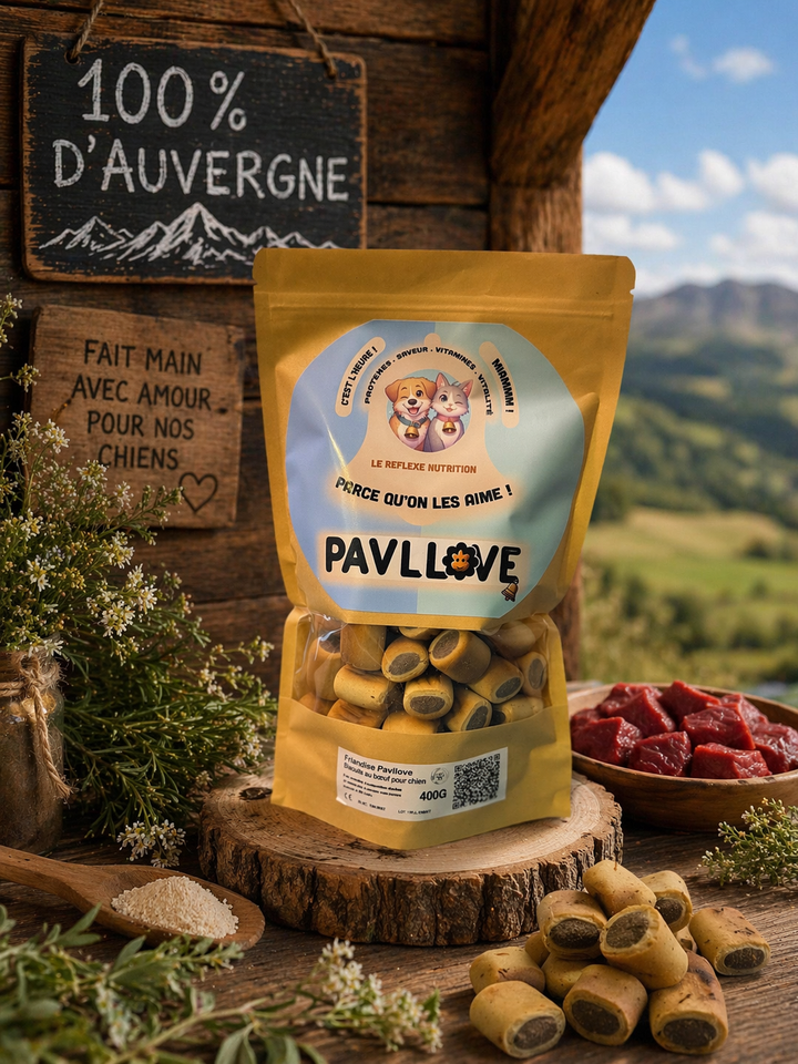 Biscuits boeuf pour chien ⭐⭐⭐⭐⭐ - Pavllove