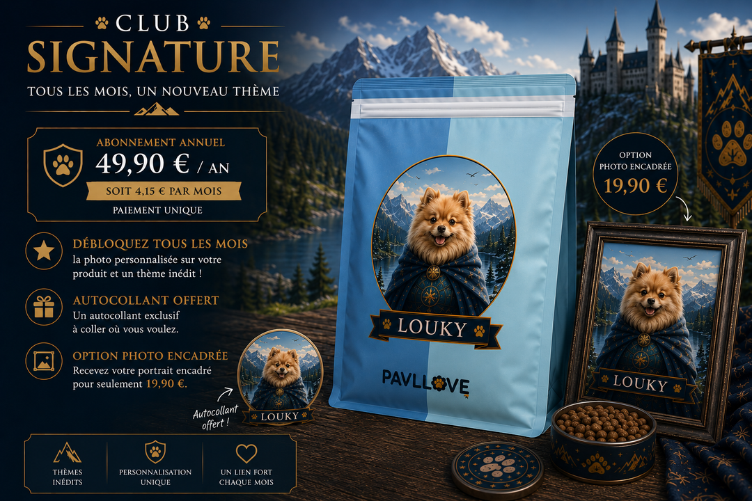 Portrait personnalisé de votre chien ou chat (Thème Gardien des Alpes) - Pavllove