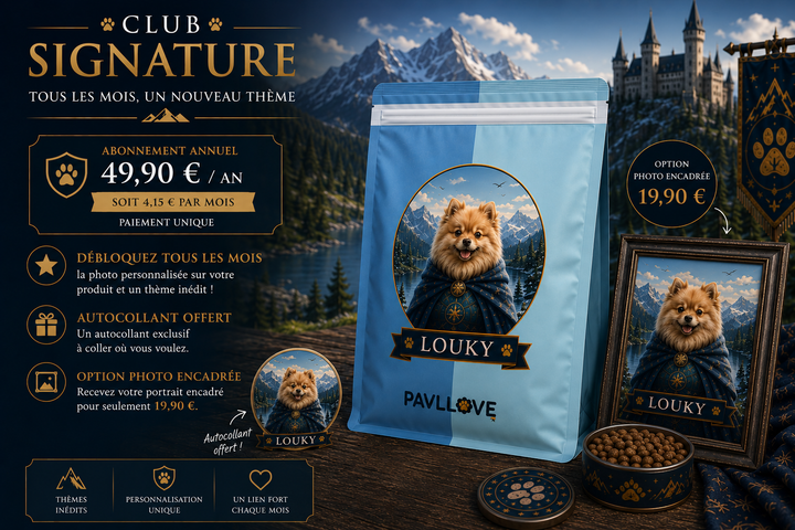 Portrait personnalisé de votre chien ou chat (Thème Gardien des Alpes) - Pavllove