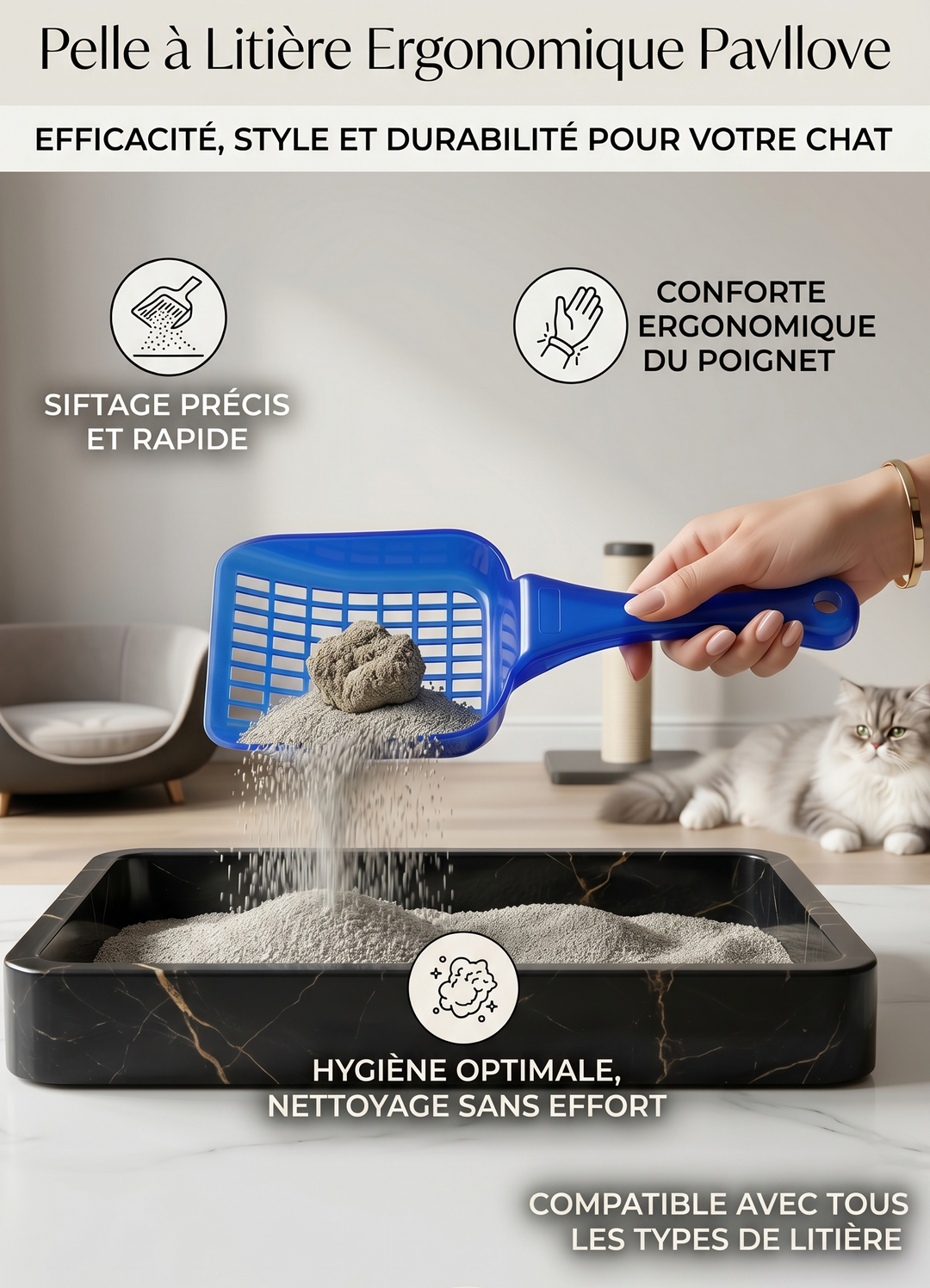 🐱 Pelle à litière Pavllove – Design, hygiène et praticité au quotidien 🌿 ⭐⭐⭐⭐⭐ - Pavllove