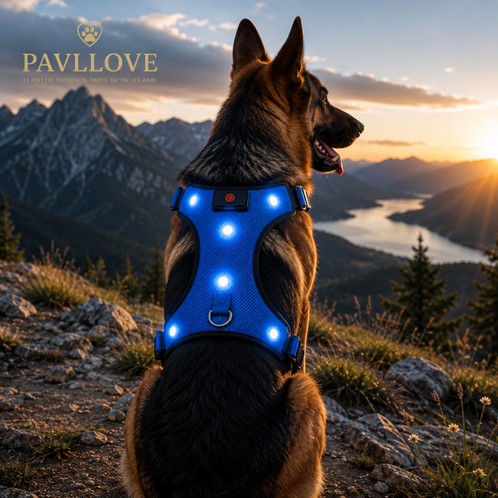 Harnais LED Pavllove pour Chien Sécurité lumineuse, confort & haute visibilité ⭐⭐⭐⭐⭐ - Pavllove