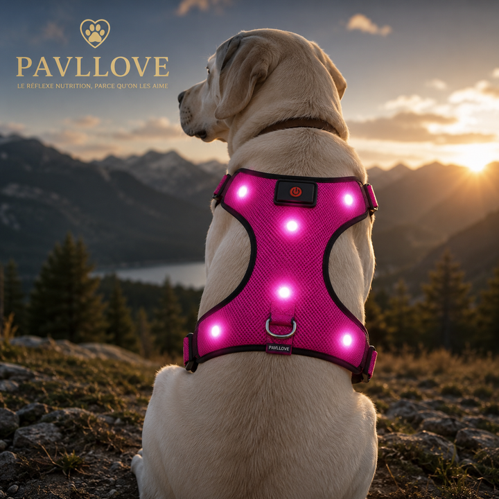 Harnais LED Pavllove pour Chien Sécurité lumineuse, confort & haute visibilité ⭐⭐⭐⭐⭐ - Pavllove
