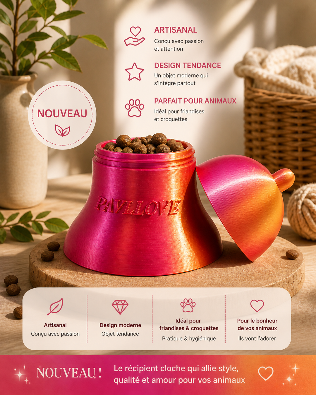 Recipient cloche (Personnalisable) ⭐⭐⭐⭐⭐ - Pavllove