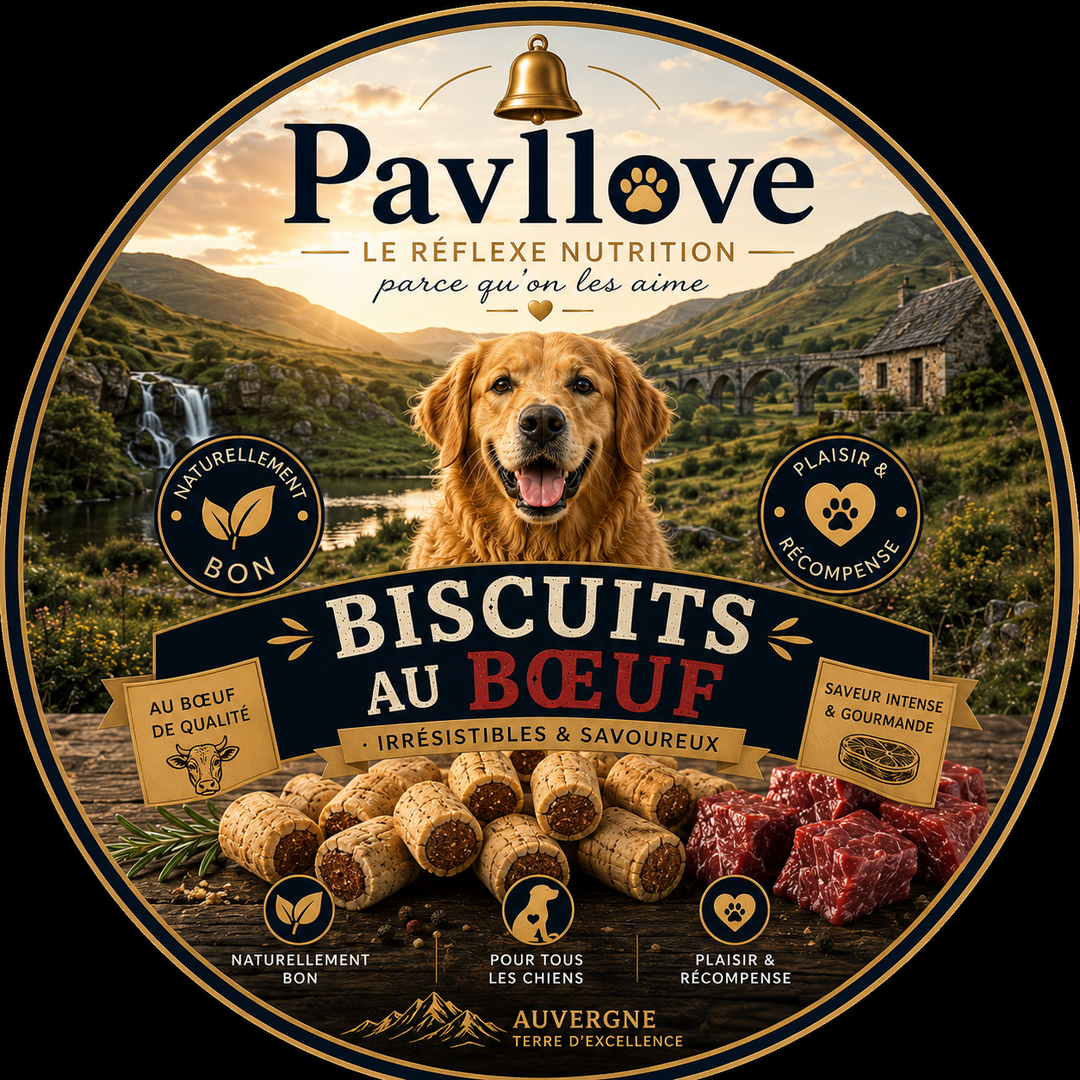 Biscuits boeuf pour chien ⭐⭐⭐⭐⭐ - Pavllove