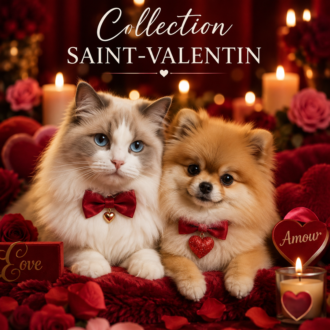 ❤️ Portrait personnalisé Saint-Valentin pour chien et chat