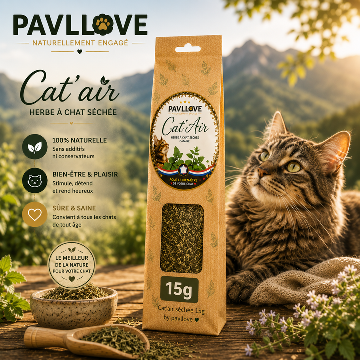 Cat'Air - Herbe séchée pour chat cataire ⭐⭐⭐⭐⭐ - Pavllove