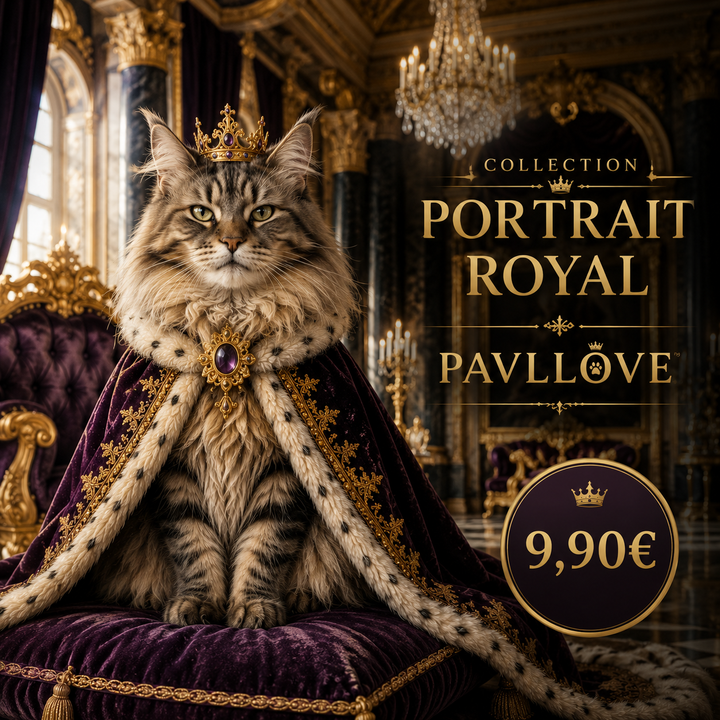 Portrait personnalisé de votre chien ou chat (Thème Royal) - Pavllove