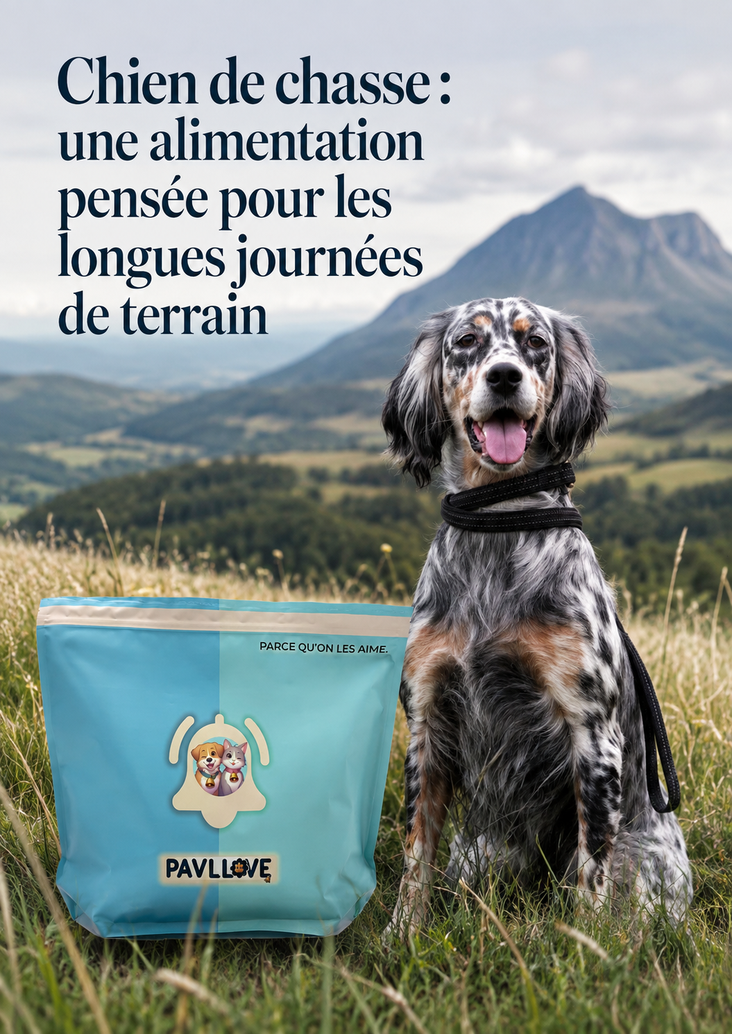 Croquettes françaises pour chien sportif fabriquées en Auvergne