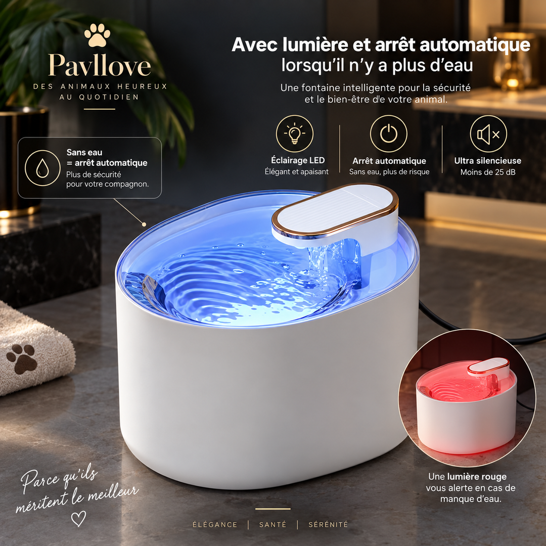Fontaine à eau USB pour chat et animaux de compagnie Pavllove