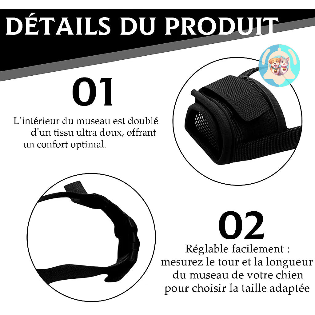 🐾 Muselière Confort Pavllove, Protection Douce & Sécurisée pour Votre Chien ⭐⭐⭐⭐⭐ - Pavllove